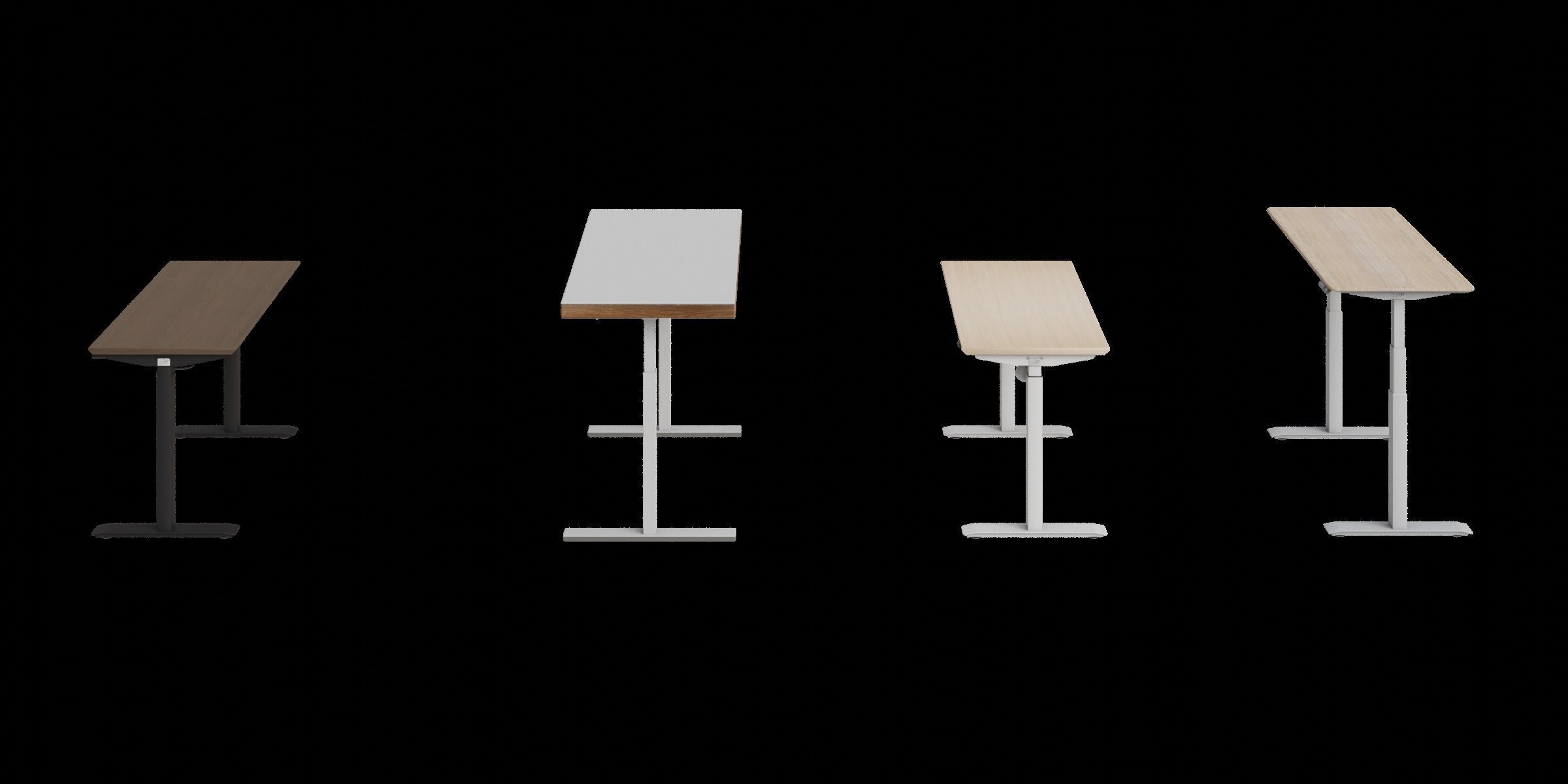 Set Of 4 Electric Height Adjustable Standing Desks Low-poly 3D model_11