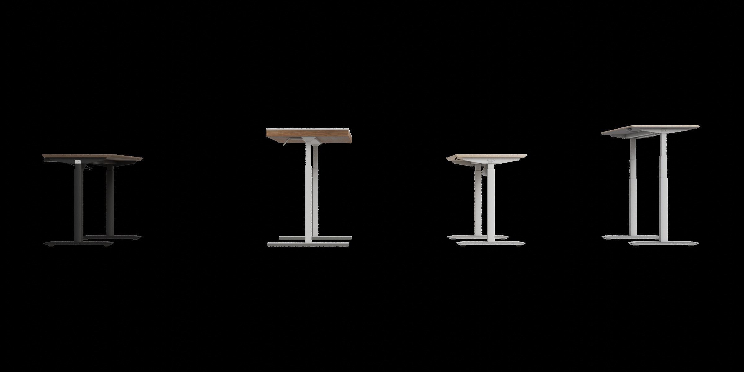 Set Of 4 Electric Height Adjustable Standing Desks Low-poly 3D model_7