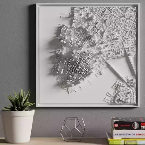 3D MODEL OF NEW YORK MANHATTAN DOWNTOWN 3D print model