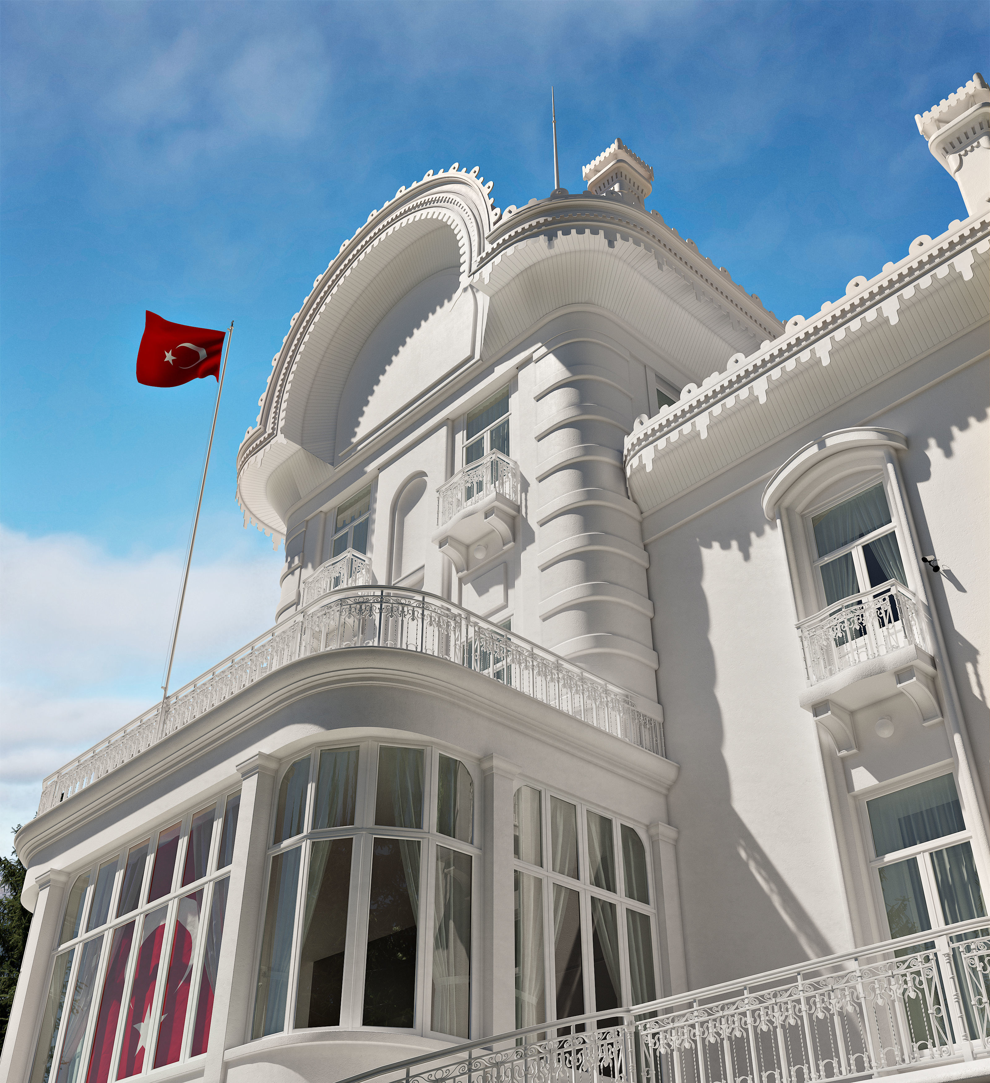  Exterior Trabzon Ataturk Mansion 3D model_3