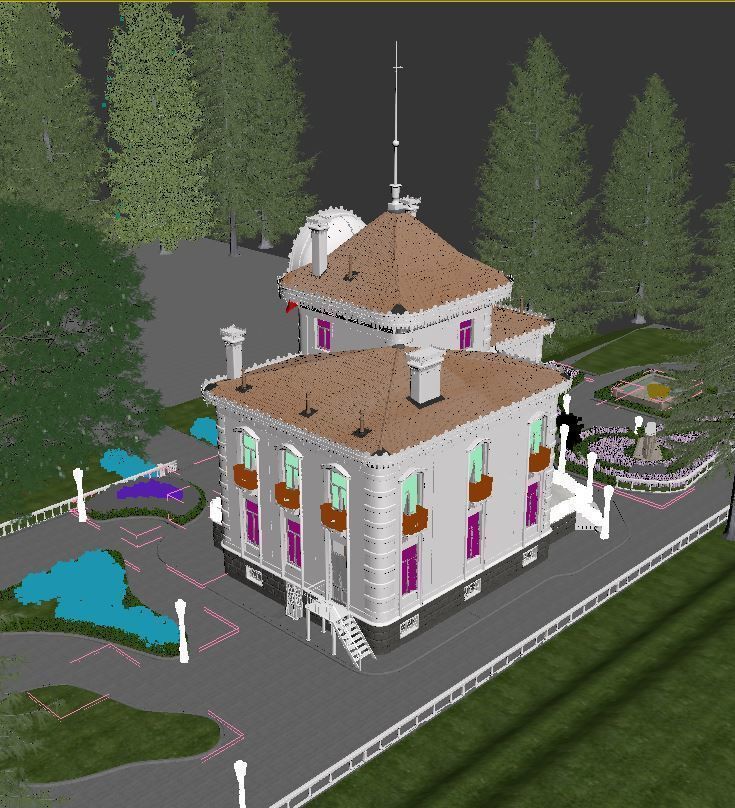  Exterior Trabzon Ataturk Mansion 3D model_5