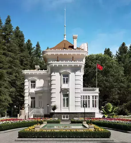  Exterior Trabzon Ataturk Mansion 3D model