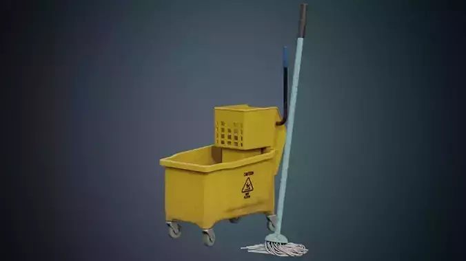 Mop Wringer 2B Low-poly 3D model