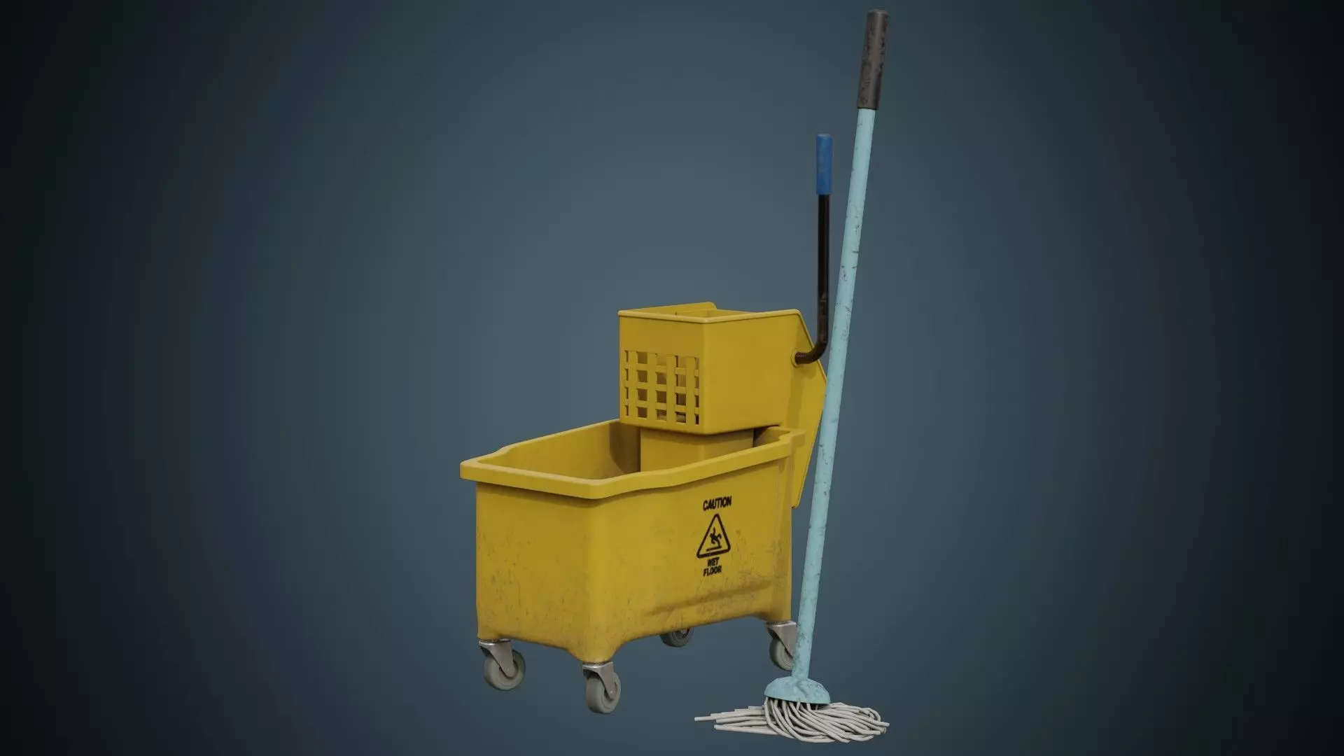 Mop Wringer 2B Low-poly 3D model_0