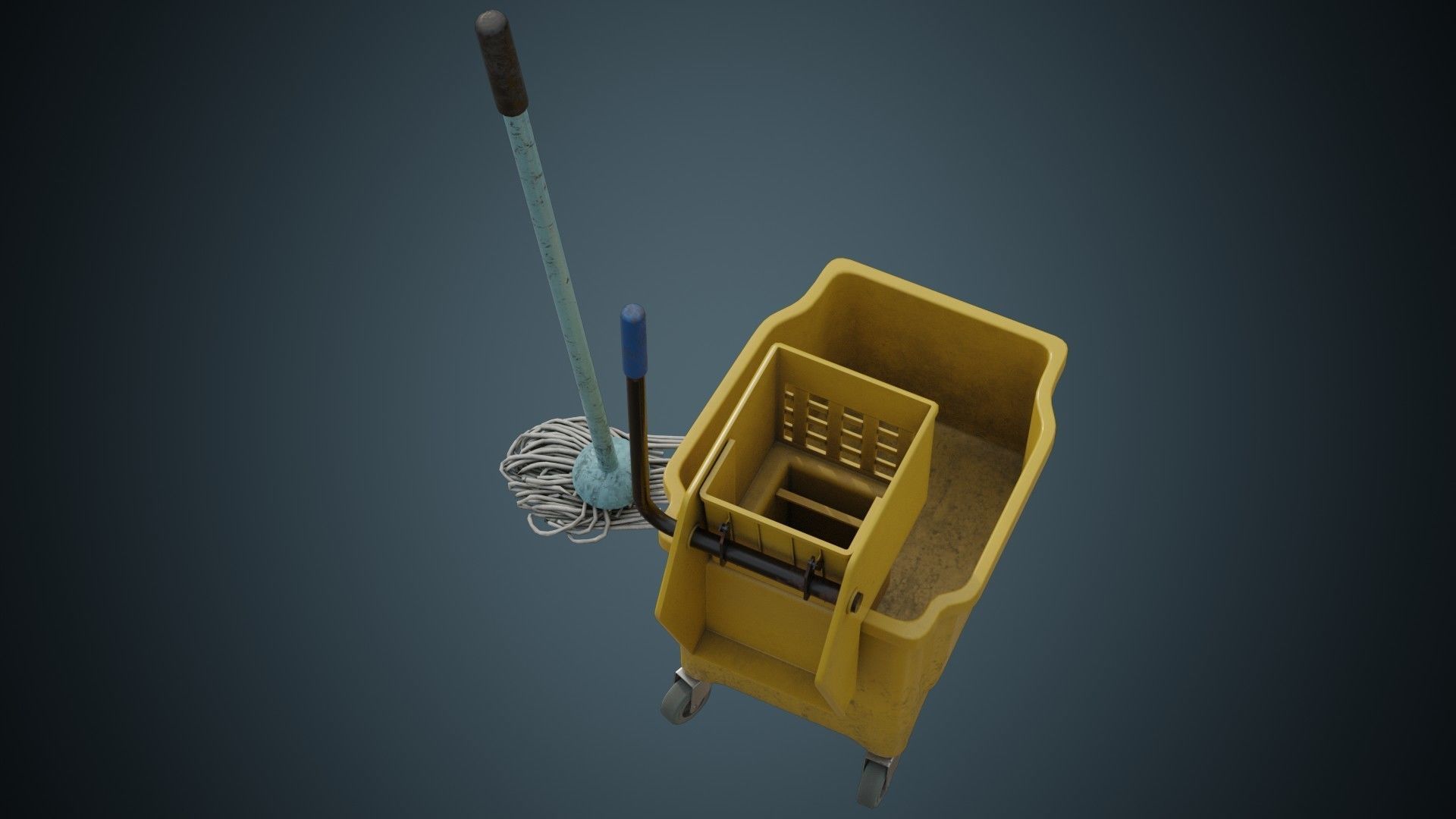 Mop Wringer 2B Low-poly 3D model_2