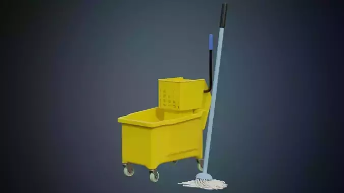 Mop Wringer 2 Basic Low-poly 3D model