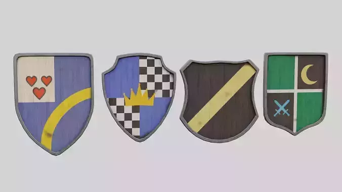 Coat Of Arms Collection 3 Low-poly 3D model