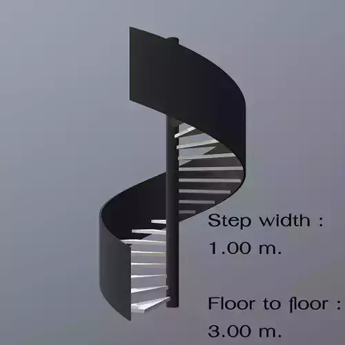 Spiral stair 2023-0001 3D model