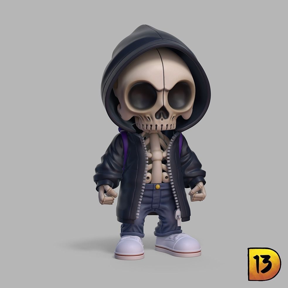 MiniPrint R001 - Skull AI 3D print model_1