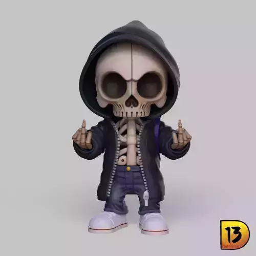 MiniPrint R001 - Skull AI 3D print model