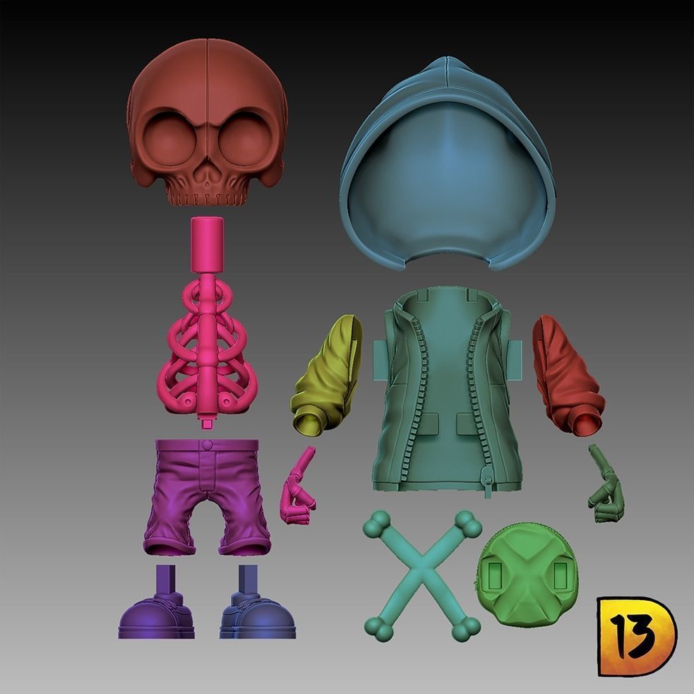 MiniPrint R001 - Skull AI 3D print model_3