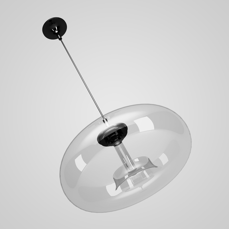 Hanging Glass Lamp 40 3D model_3