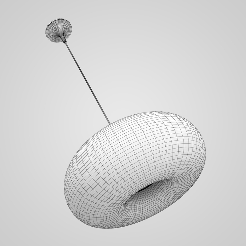Hanging Glass Lamp 40 3D model_2