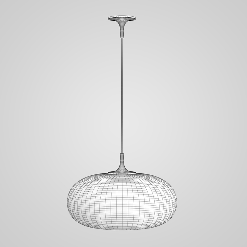 Hanging Glass Lamp 40 3D model_1