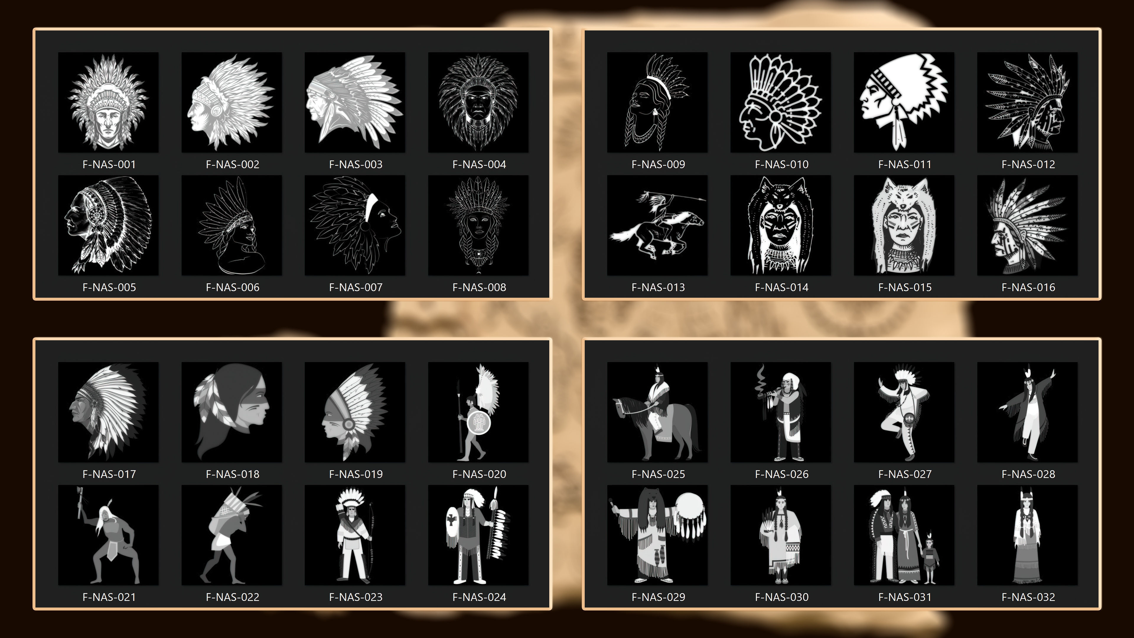 860 Native Indian americans symbol Alpha 3D model_1