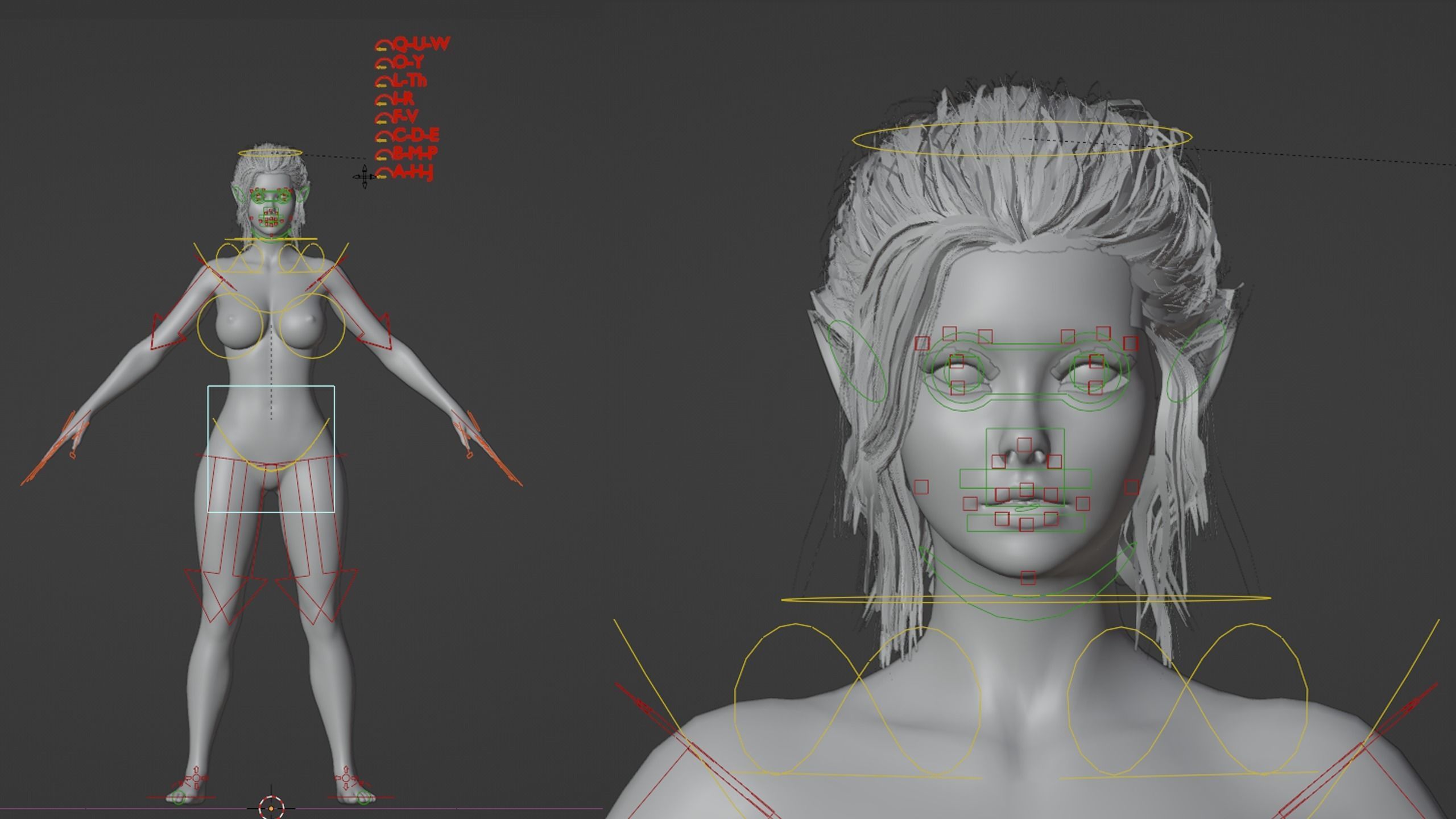 Elf Kiki - Female Rigged Character Low-poly 3D model_5