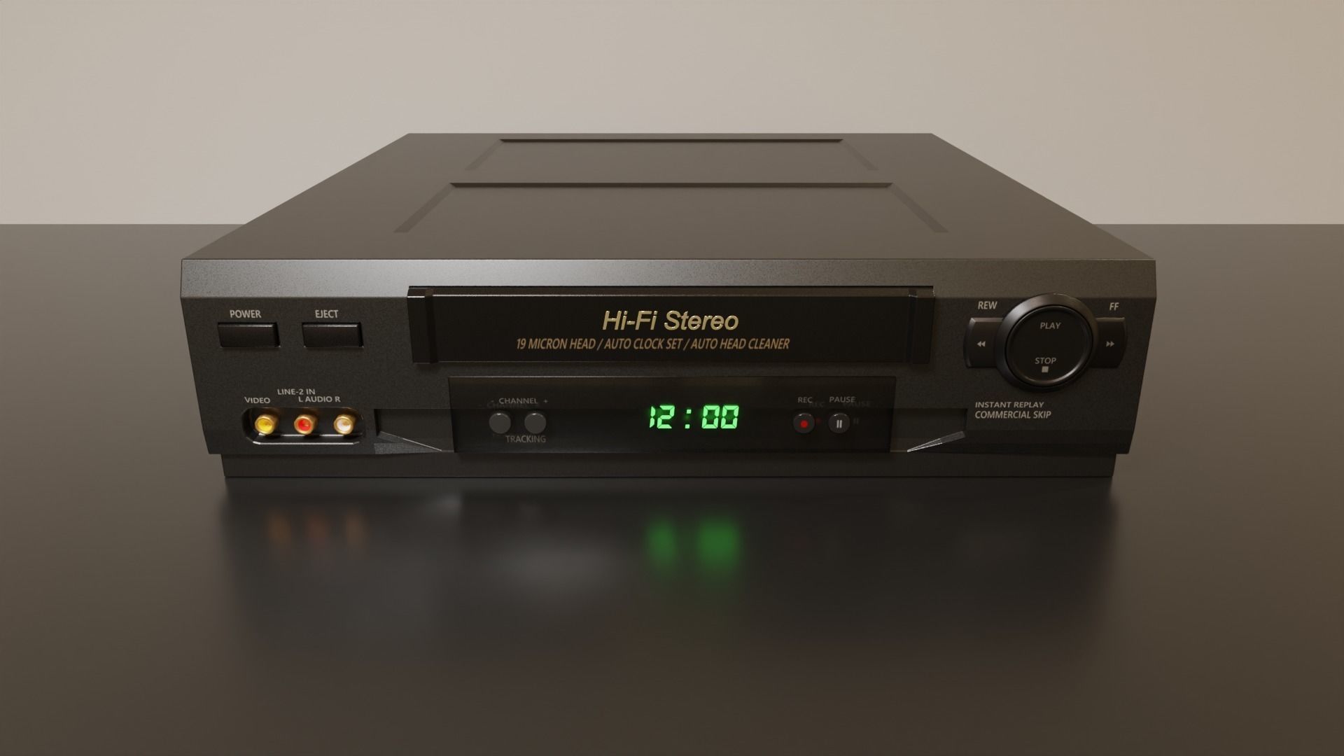 Hi-fi Stereo VHS video cassette recorder 3D model_7