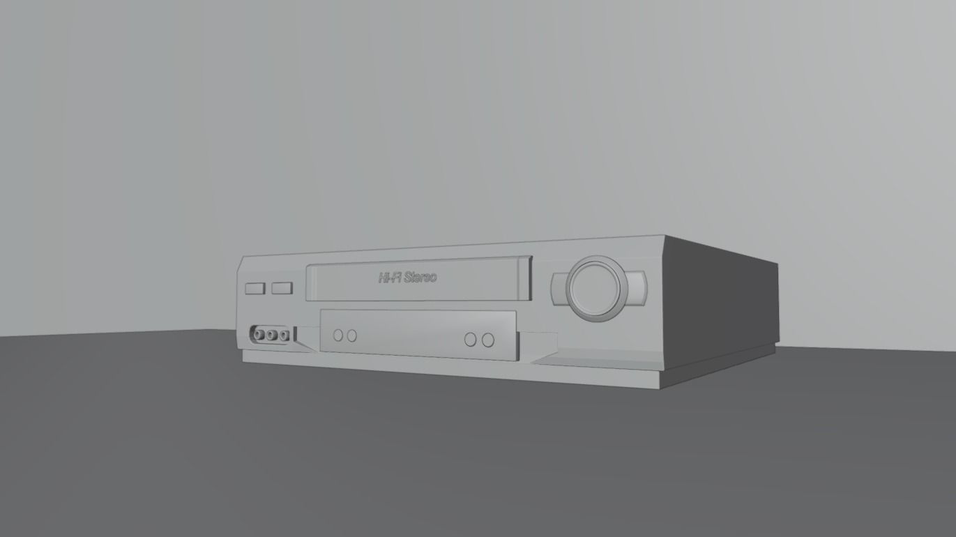 Hi-fi Stereo VHS video cassette recorder 3D model_5
