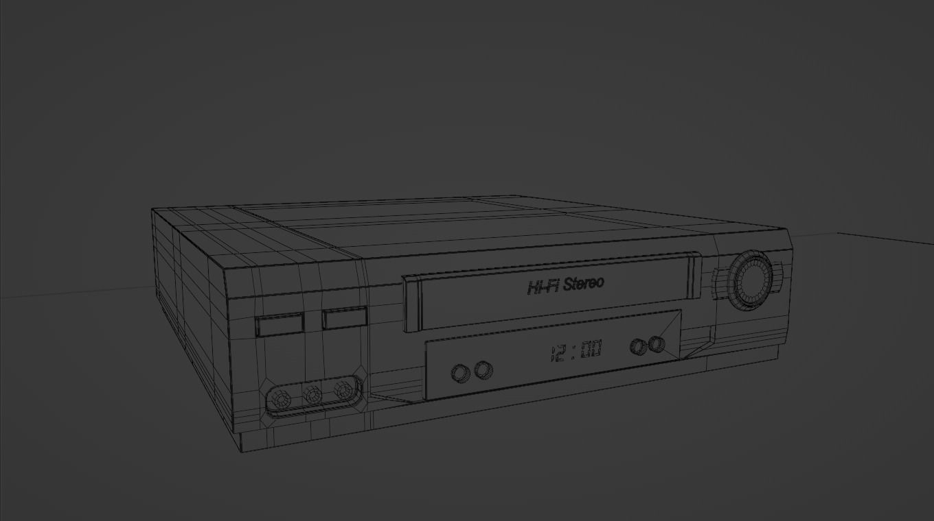 Hi-fi Stereo VHS video cassette recorder 3D model_14