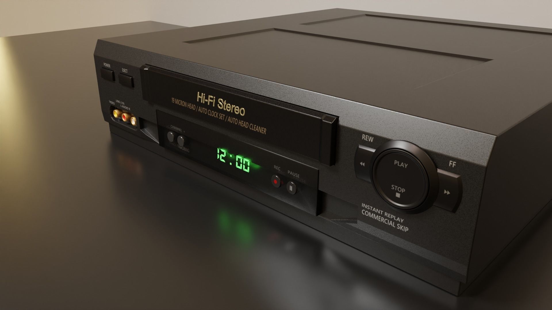 Hi-fi Stereo VHS video cassette recorder 3D model_10