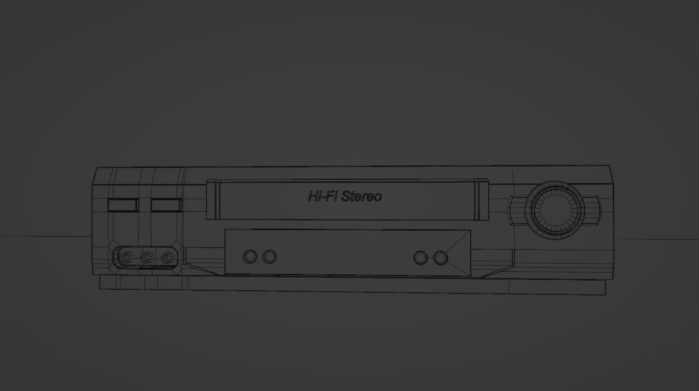Hi-fi Stereo VHS video cassette recorder 3D model_3