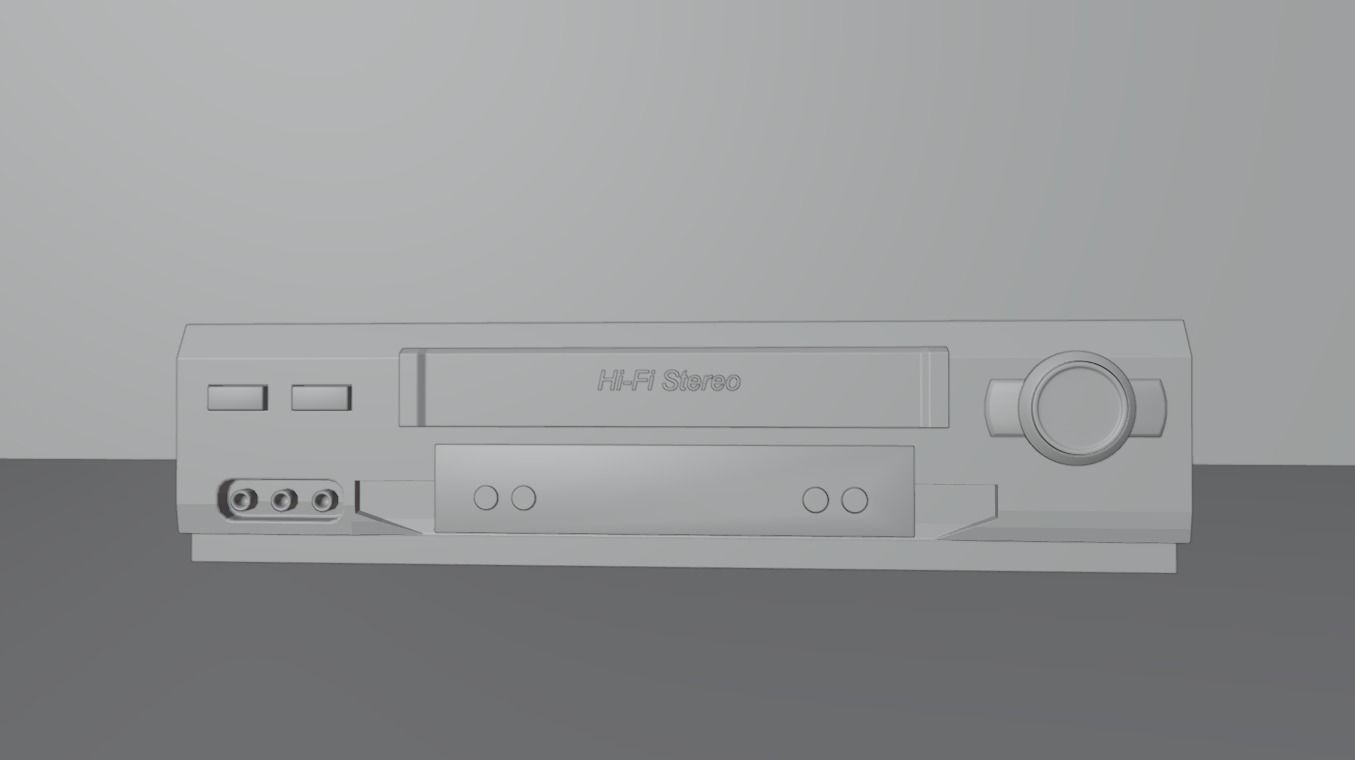 Hi-fi Stereo VHS video cassette recorder 3D model_2