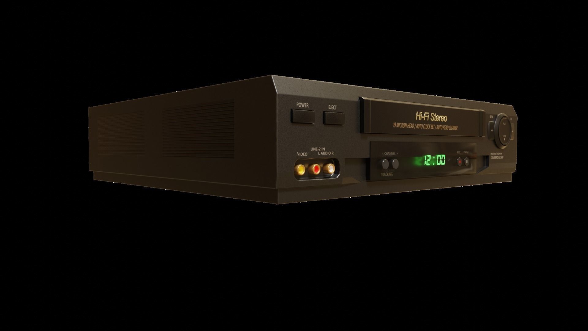 Hi-fi Stereo VHS video cassette recorder 3D model_15