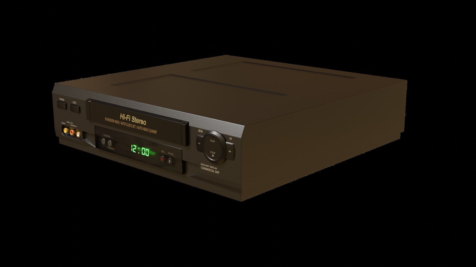 Hi-fi Stereo VHS video cassette recorder 3D model_16