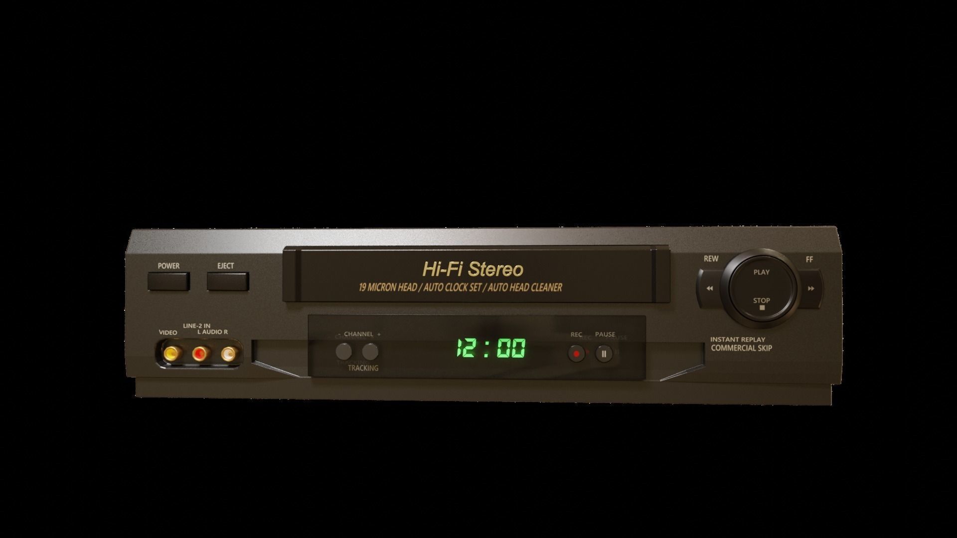 Hi-fi Stereo VHS video cassette recorder 3D model_17