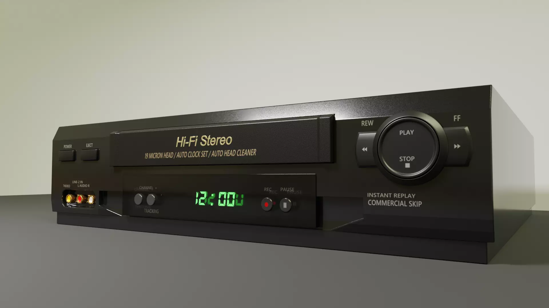 Hi-fi Stereo VHS video cassette recorder 3D model_0