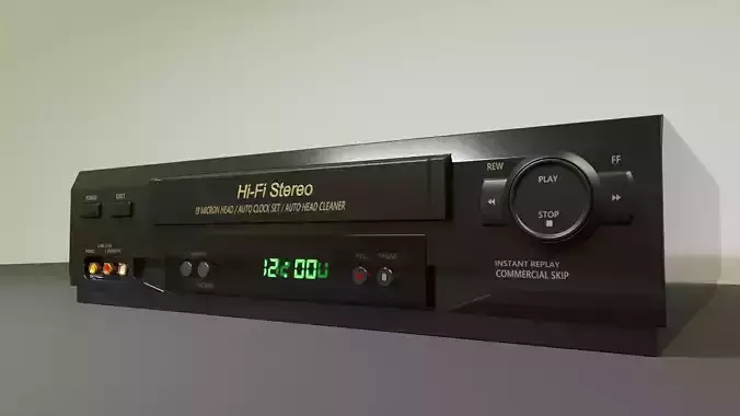 Hi-fi Stereo VHS video cassette recorder 3D model