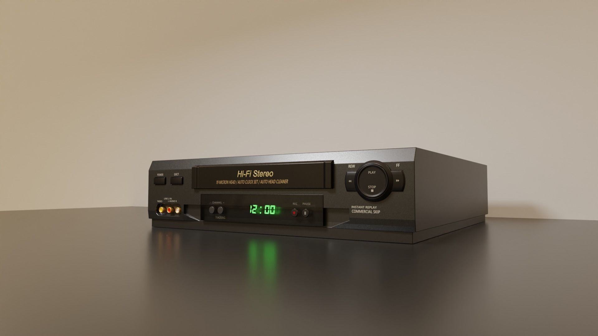 Hi-fi Stereo VHS video cassette recorder 3D model_4