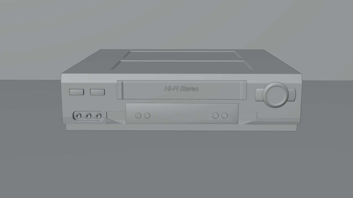 Hi-fi Stereo VHS video cassette recorder 3D model_8