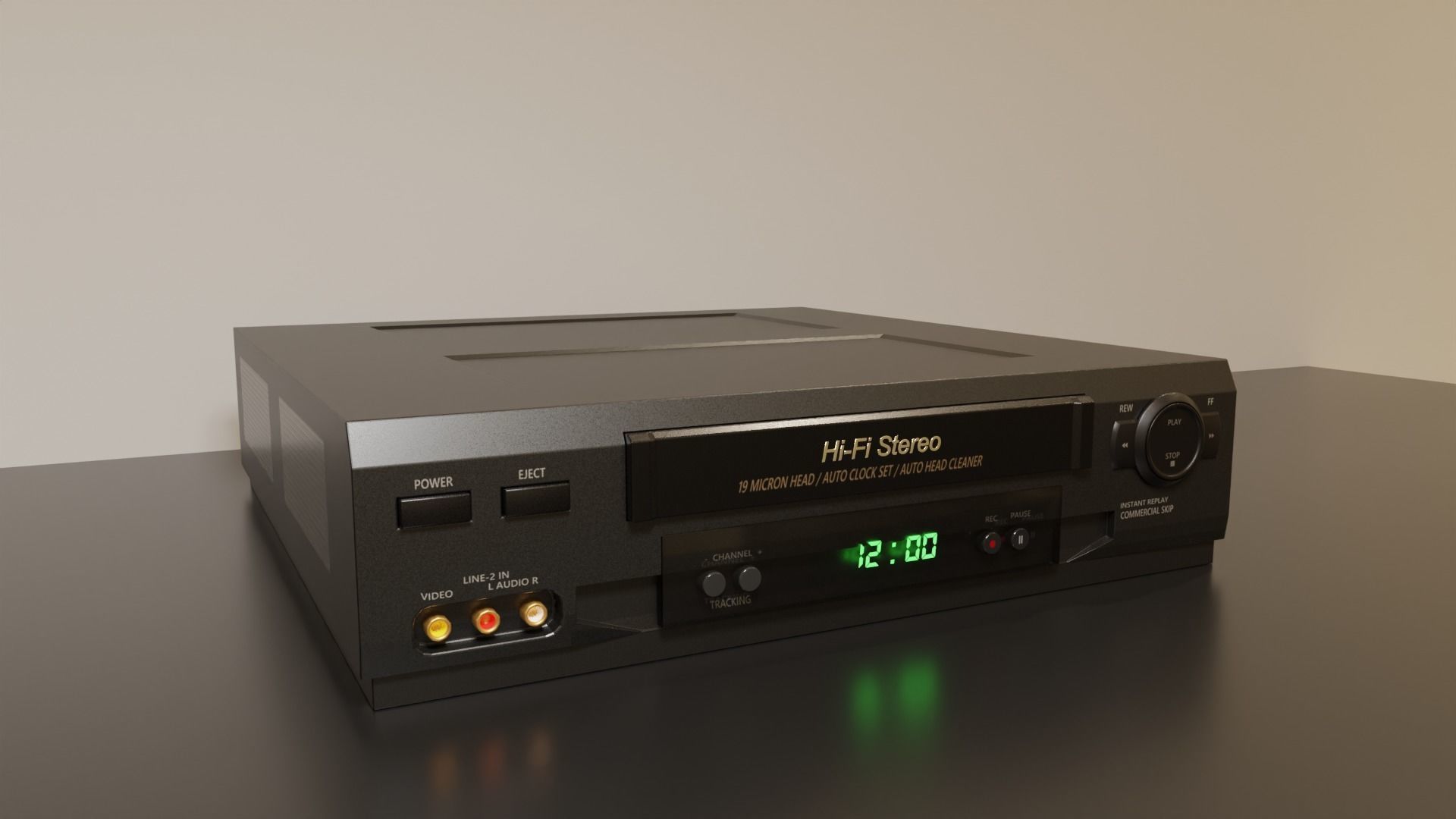 Hi-fi Stereo VHS video cassette recorder 3D model_22