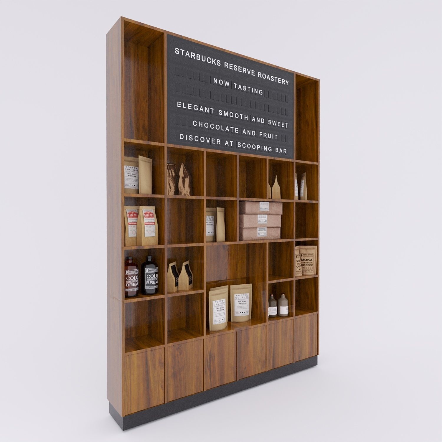 showcase coffee starbucks 3D model_1