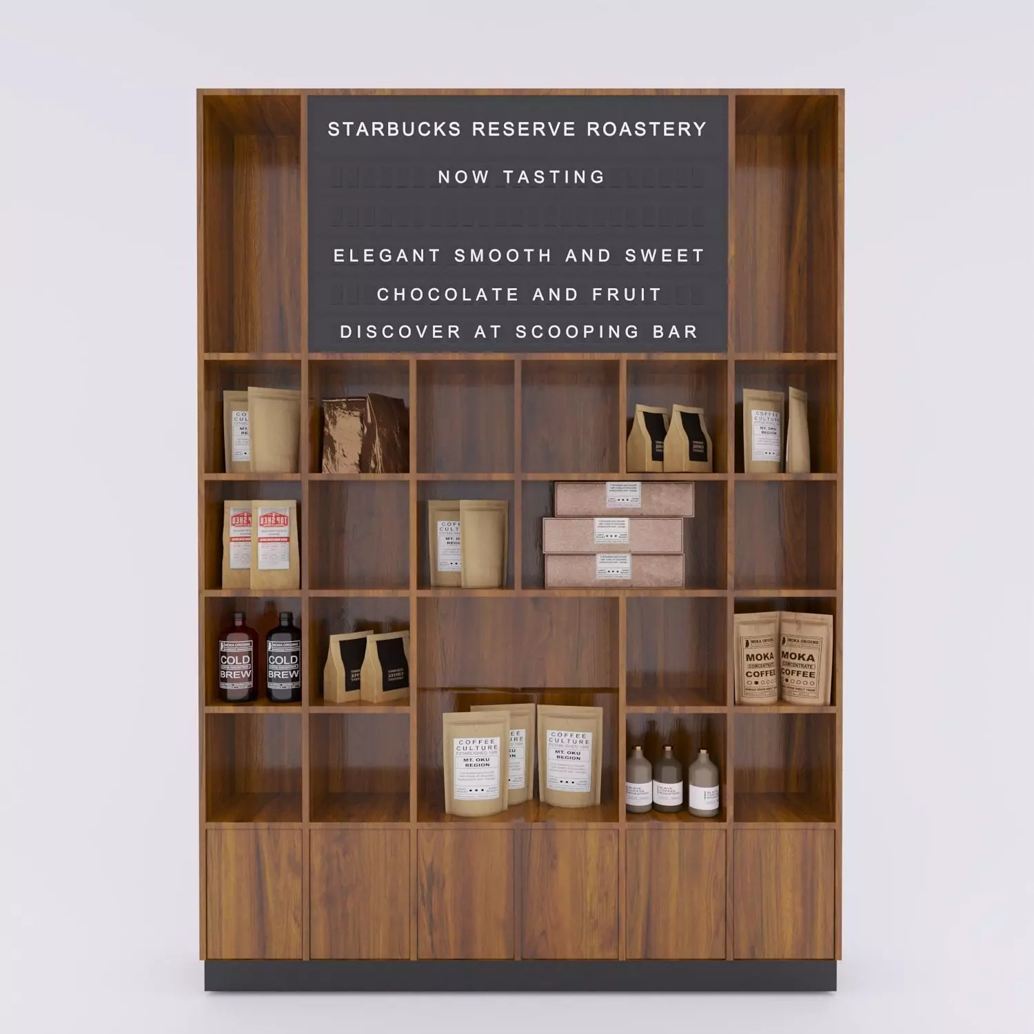 showcase coffee starbucks 3D model_0