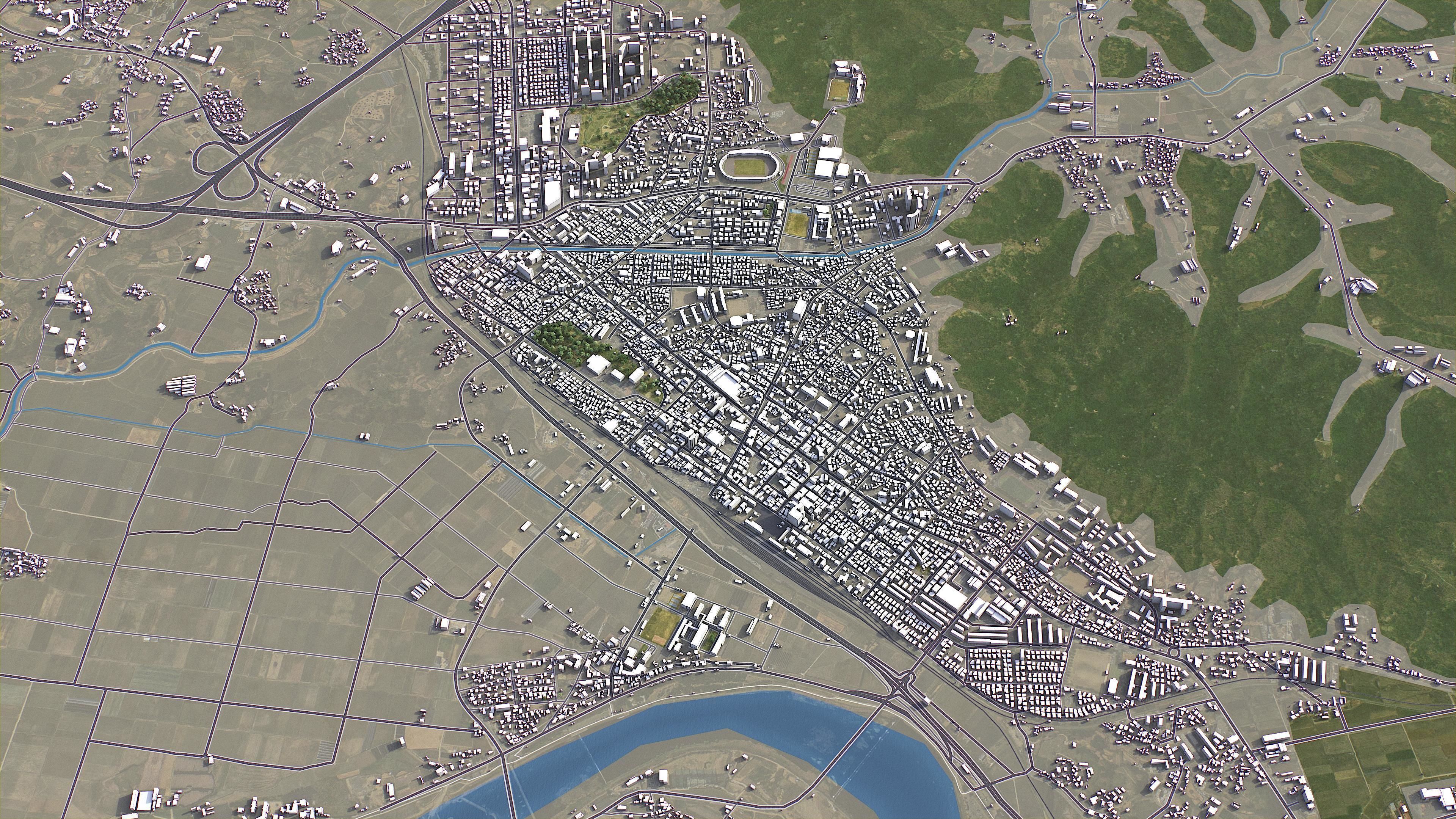 Mungyeong - 3D City Model Low-poly 3D model_10