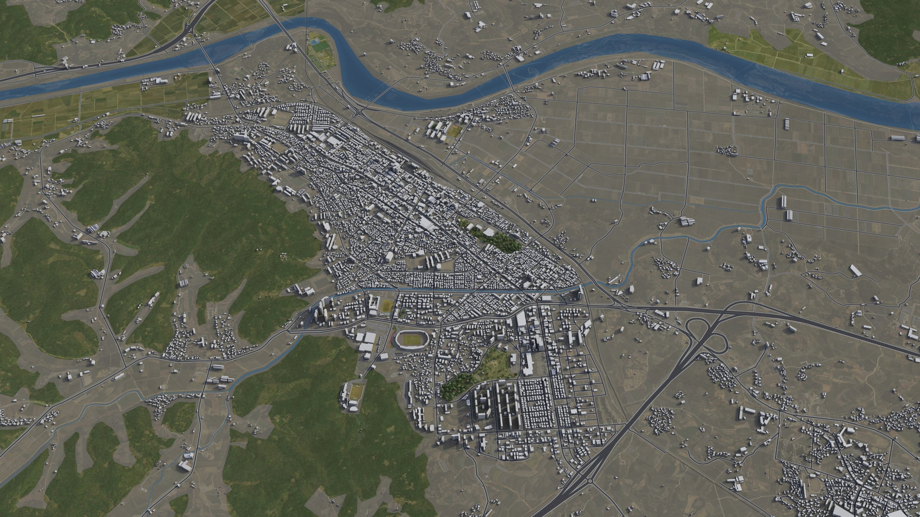 Mungyeong - 3D City Model Low-poly 3D model_18