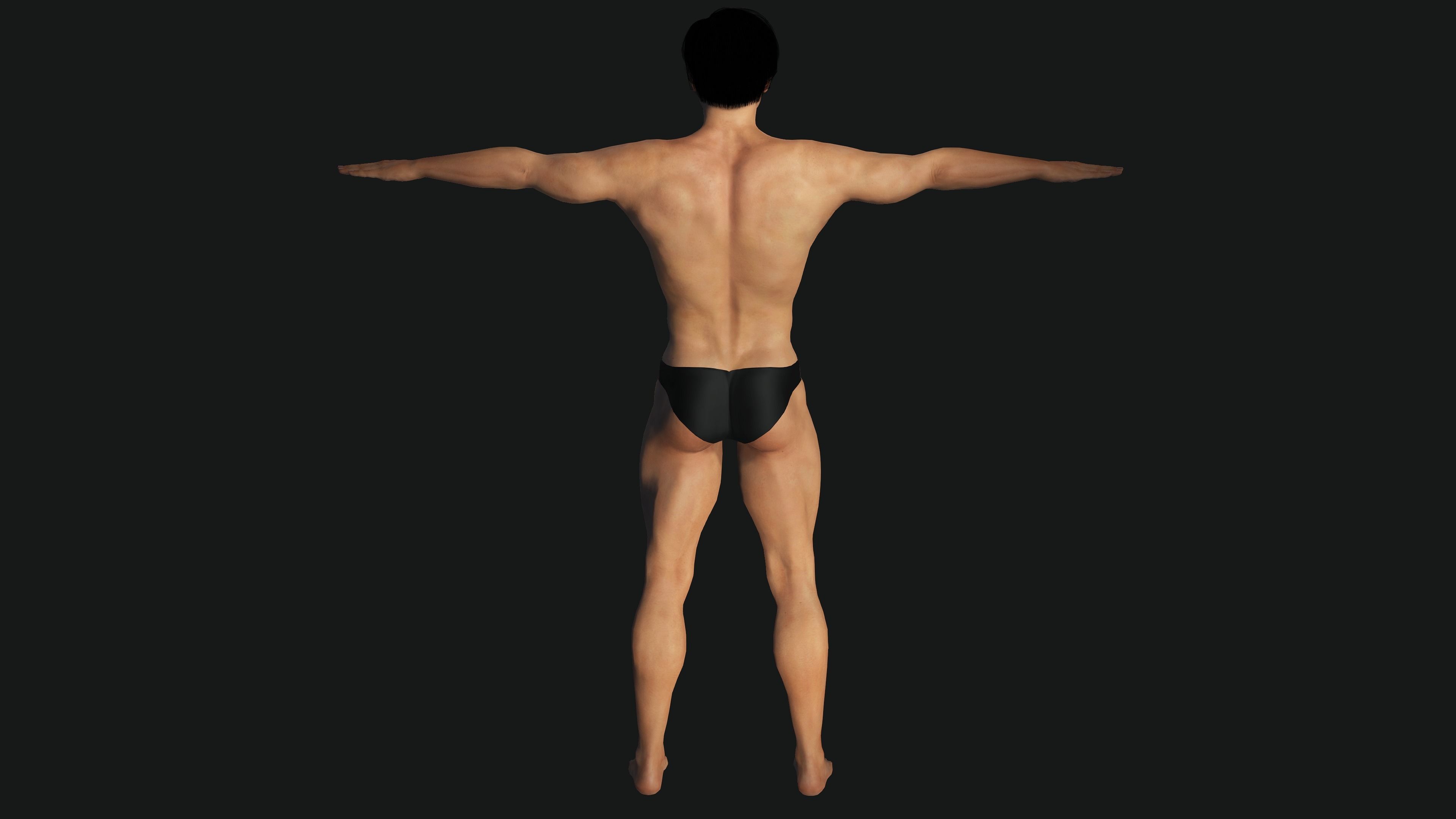 AAA 3D ASIAN KOREAN MUSCULAR MAN - REALISTIC RIG GAME CHARACTER Low-poly 3D model_18