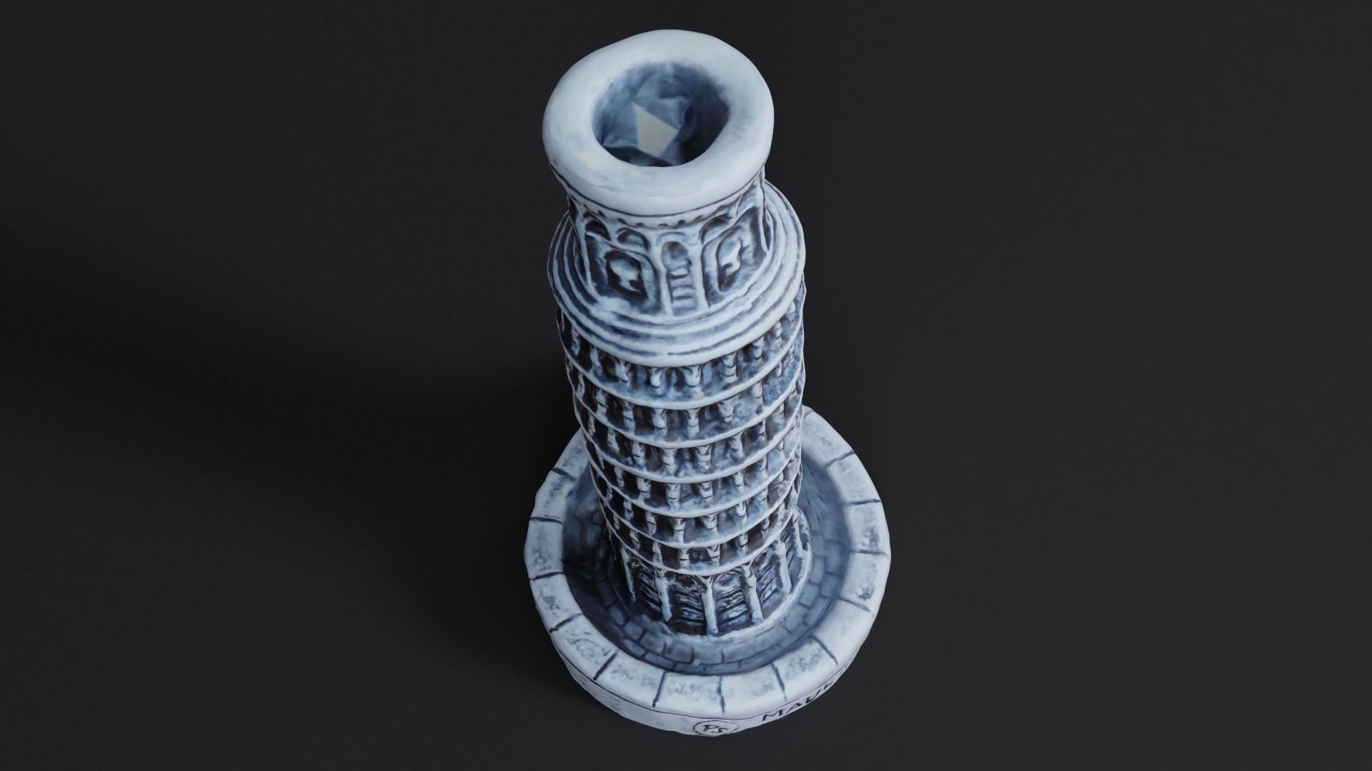 The Leaning Tower of Pisa Miniature 3D model_6