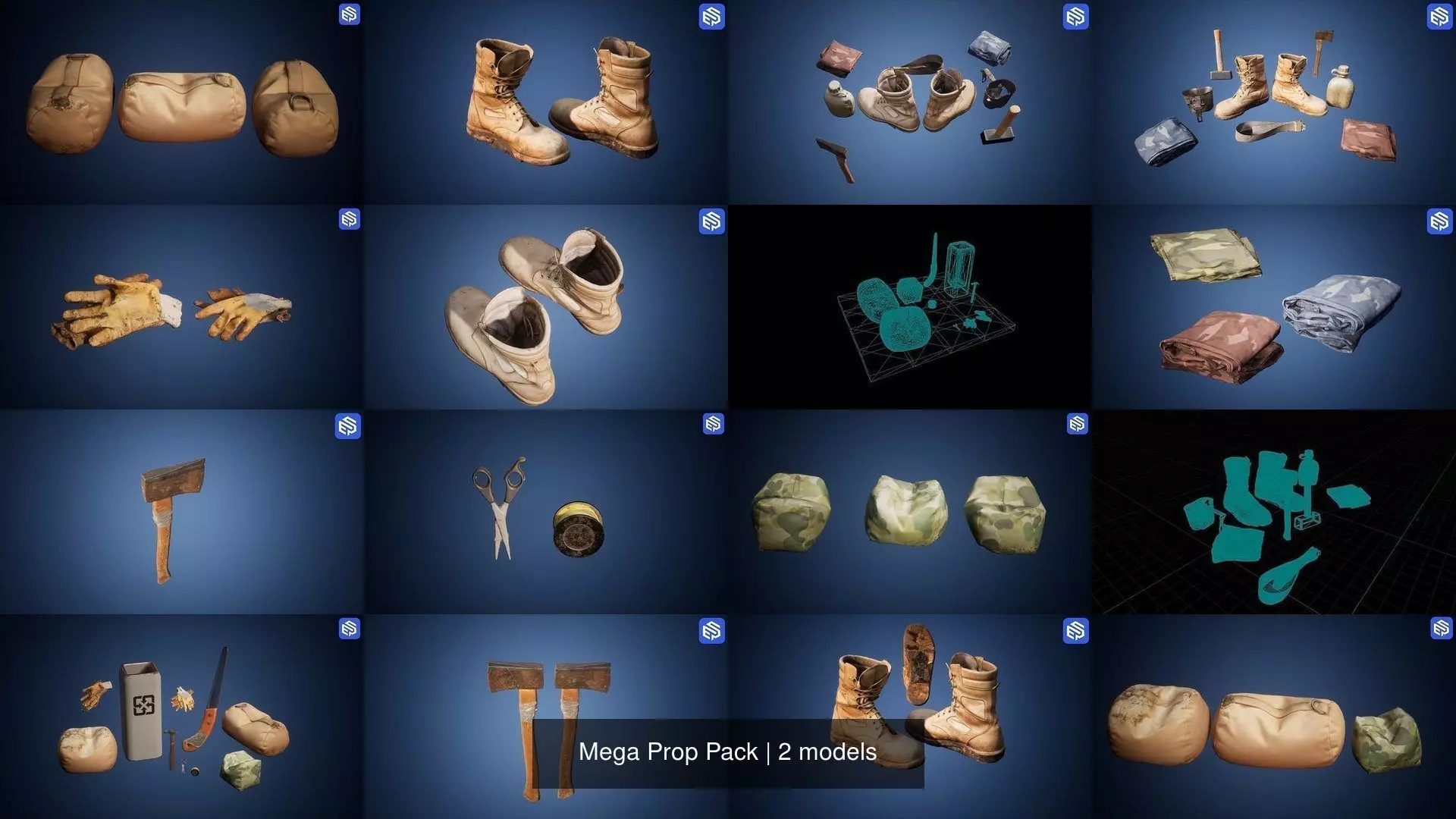 Mega Prop Pack 3D Model Collection_1