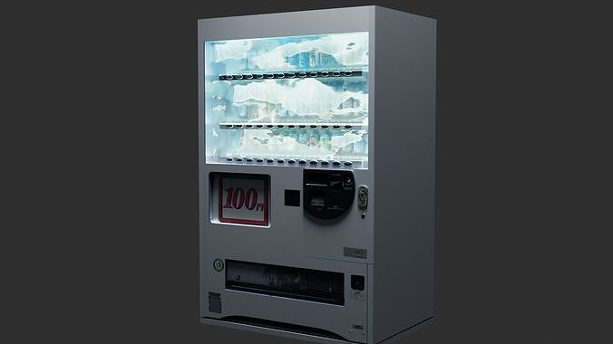 Low poly Japanese Vending Machine Low-poly 3D model