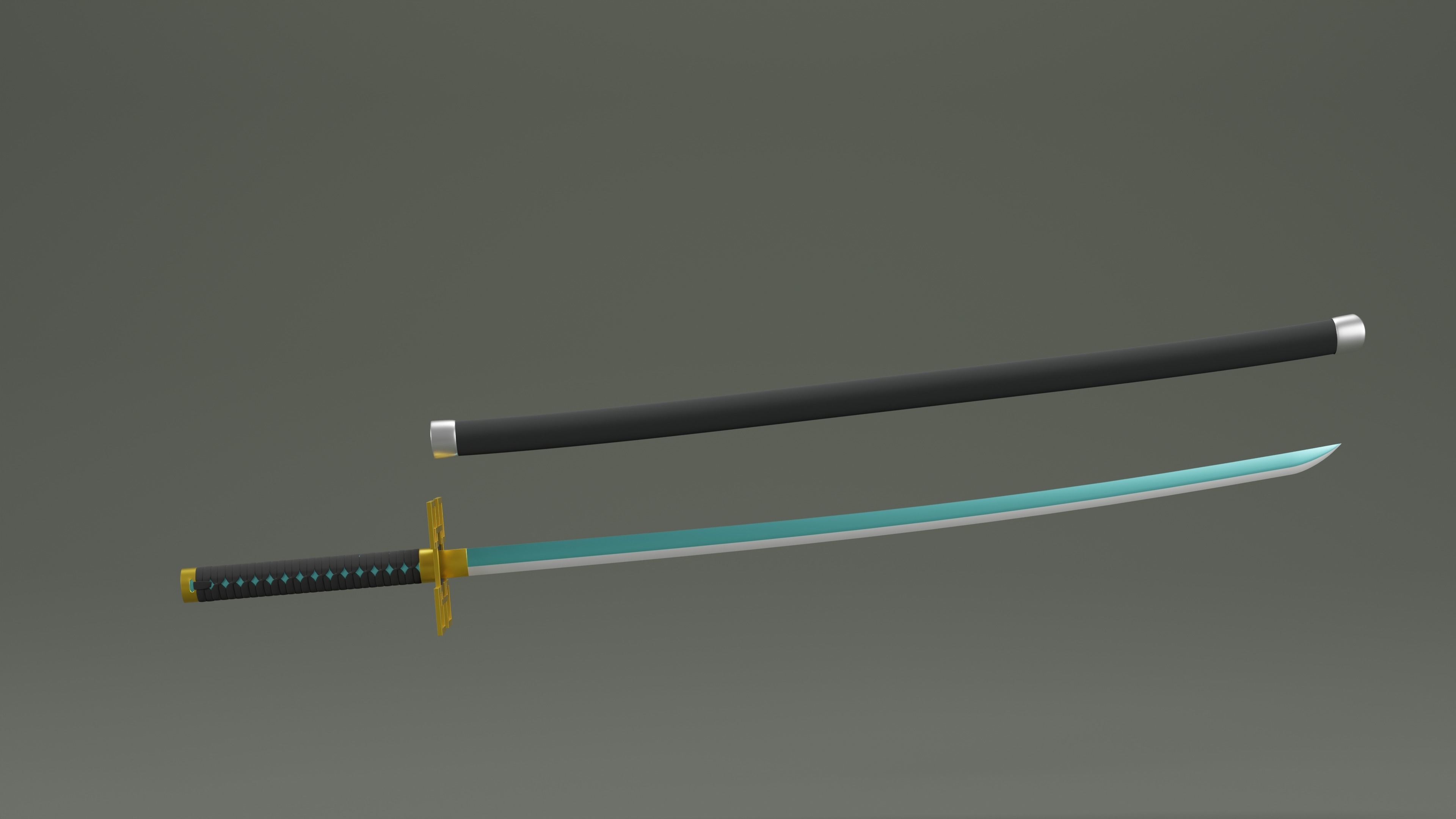 Demon Slayer Tokito Sword - Kimetsu No Yaiba 3D print model 3D print model_2