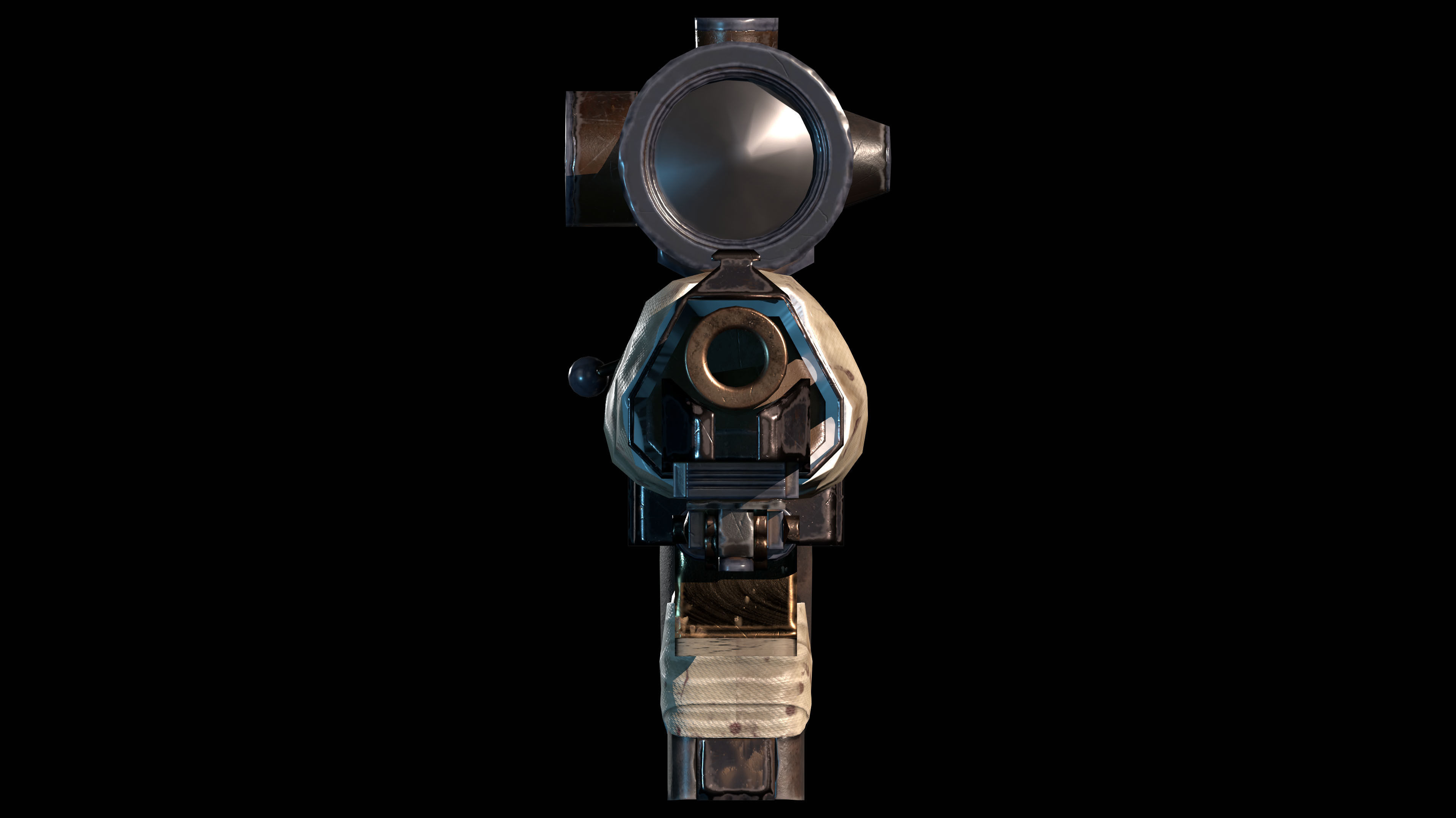 Apocalyptic Sniper Rifle V1 Low-poly 3D model_4