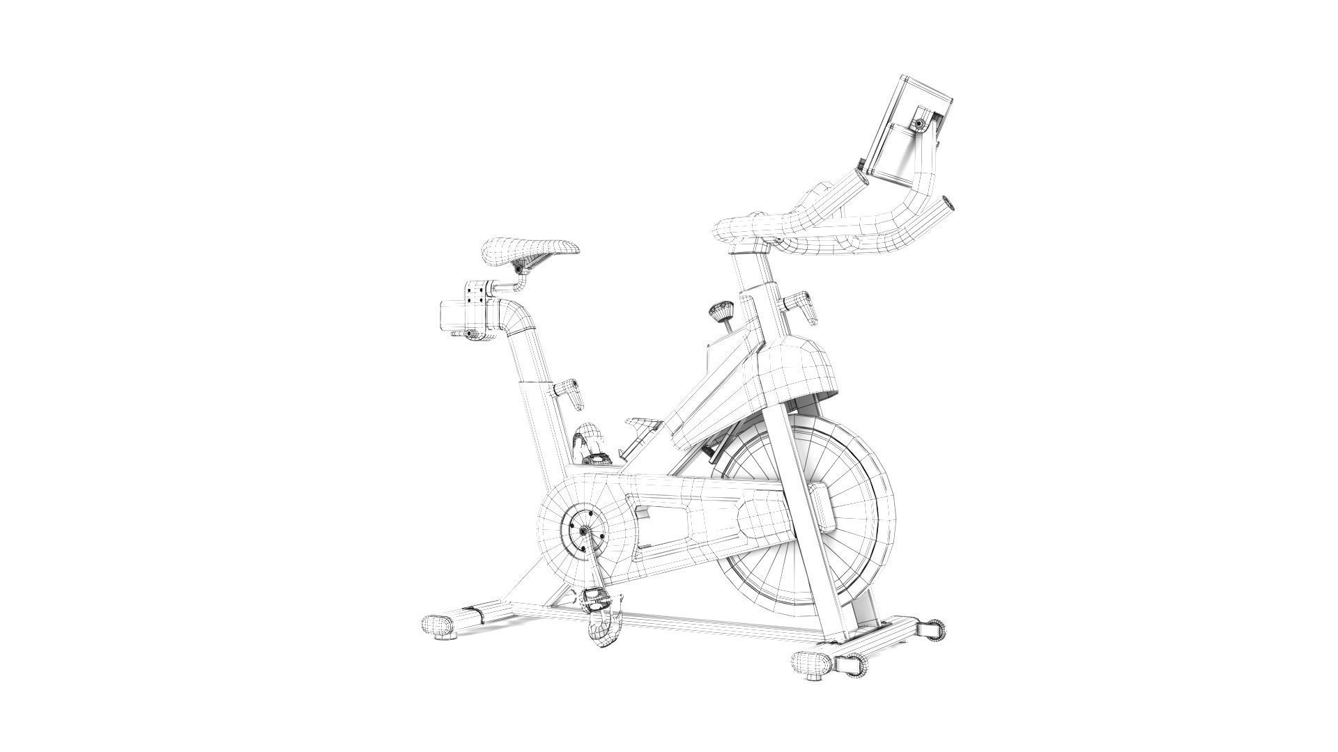 Studio Bike Pro Low-poly 3D model_16