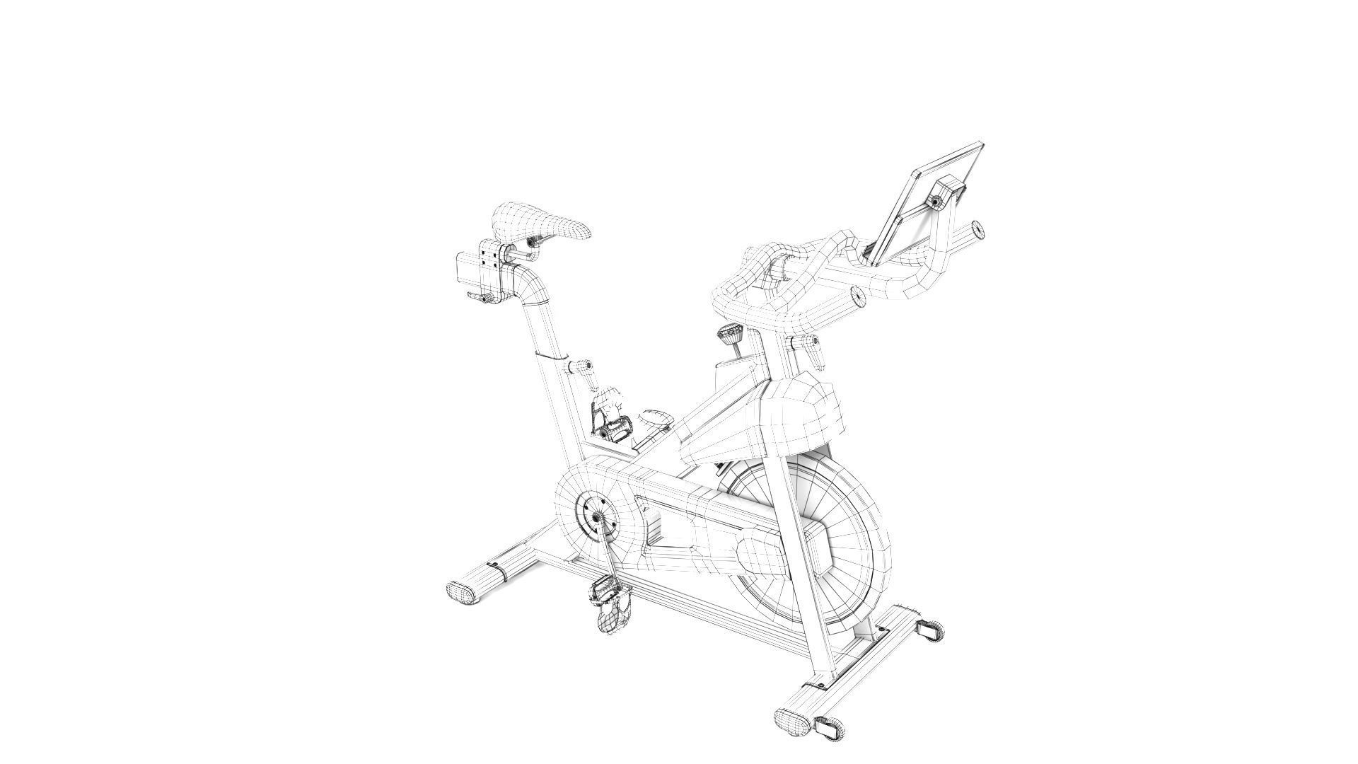 Studio Bike Pro Low-poly 3D model_17