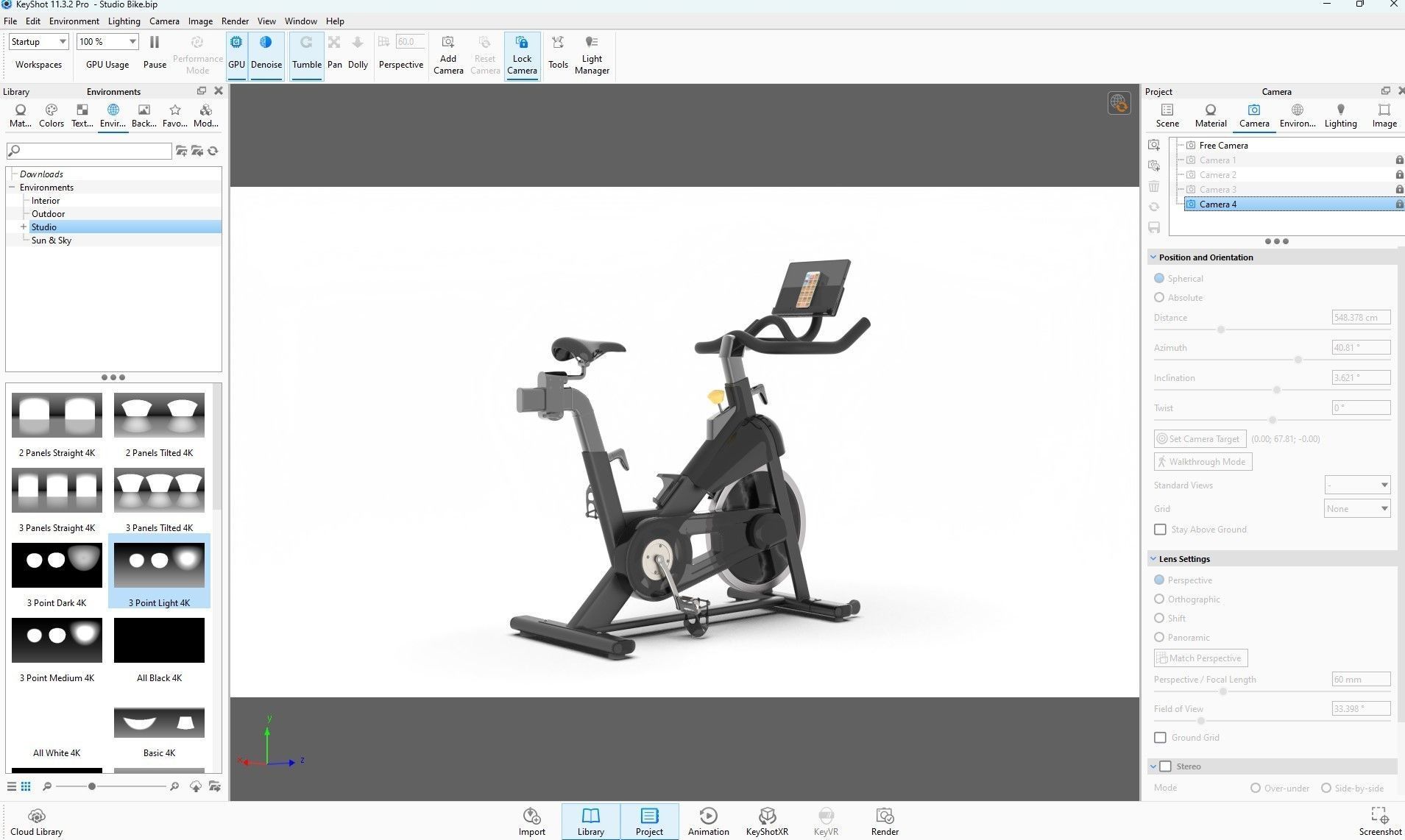 Studio Bike Pro Low-poly 3D model_23