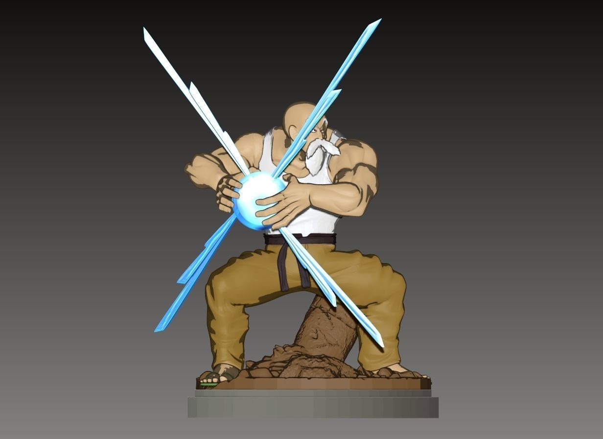 Master Roshi Buffed figure from Dragon Ball Super 3D print model 3D print model_1