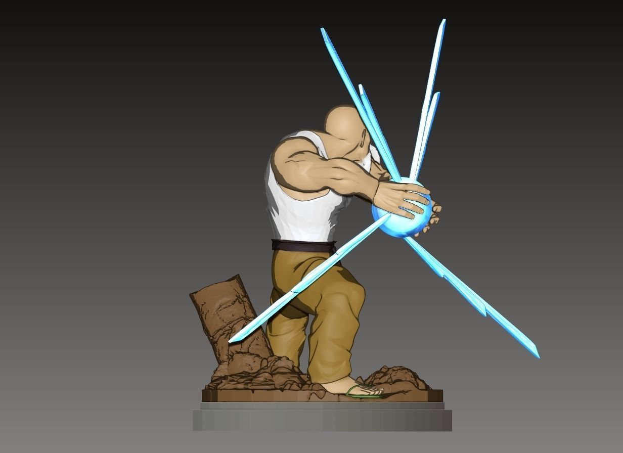 Master Roshi Buffed figure from Dragon Ball Super 3D print model 3D print model_4