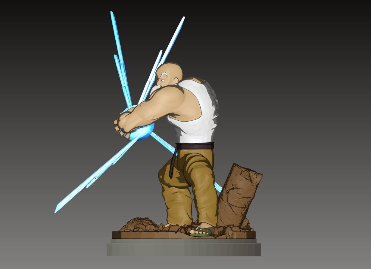 Master Roshi Buffed figure from Dragon Ball Super 3D print model 3D print model_3